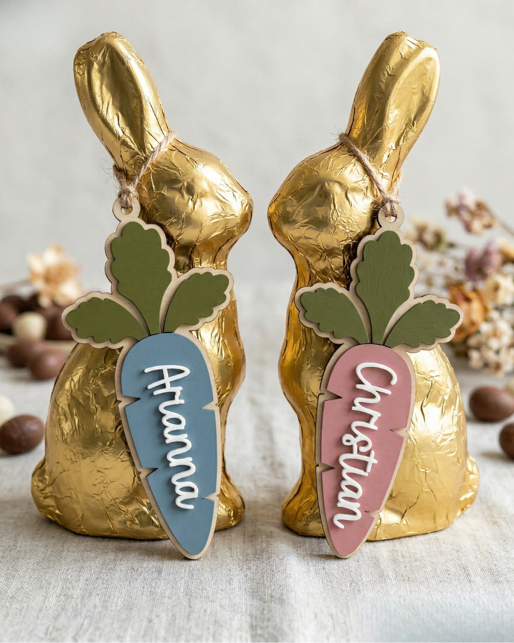 Easter Carrot Name Gift Tag