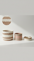 Quilted Nursery Storage Basket Soft Blush