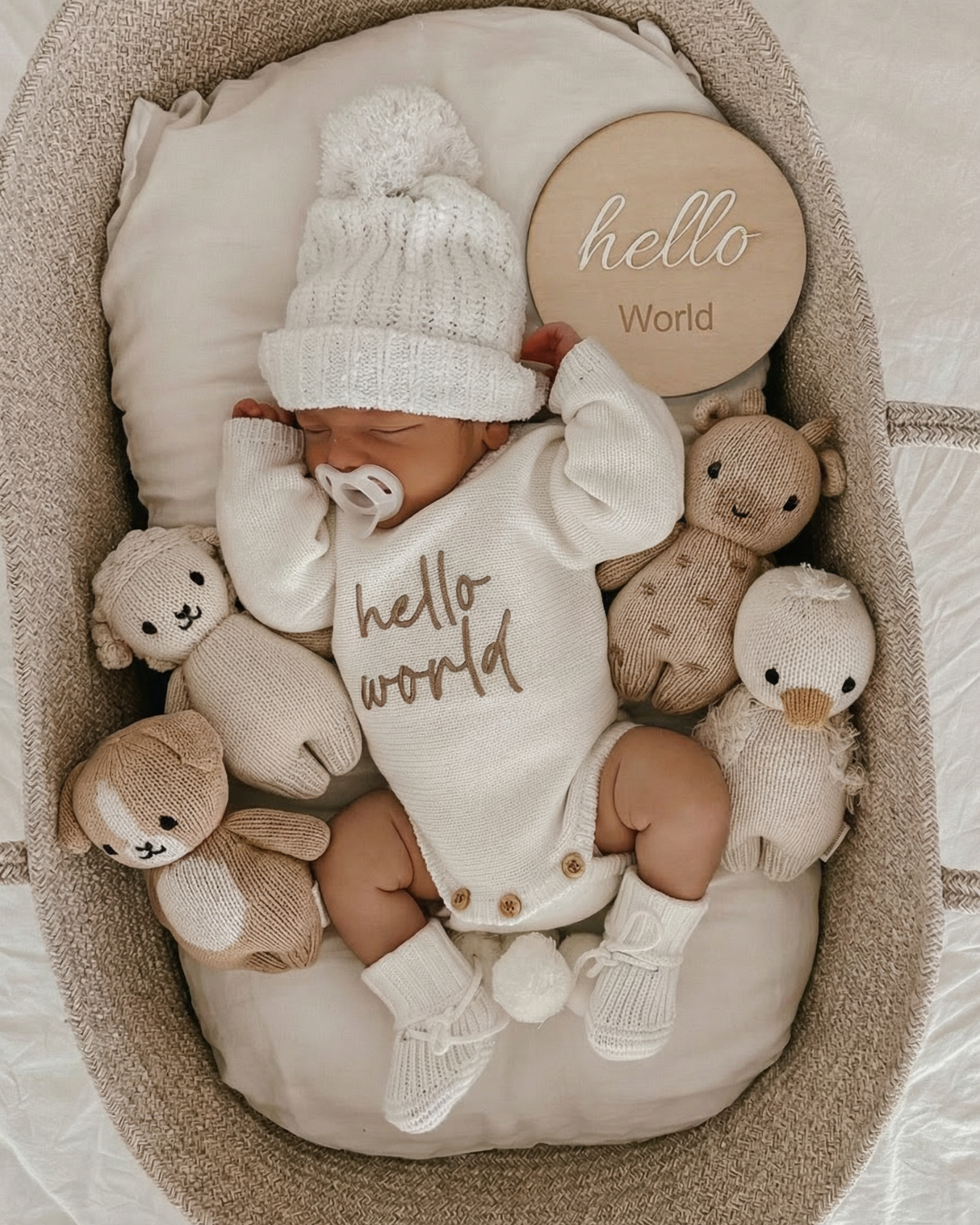 Hello World Birth Announcement Disc