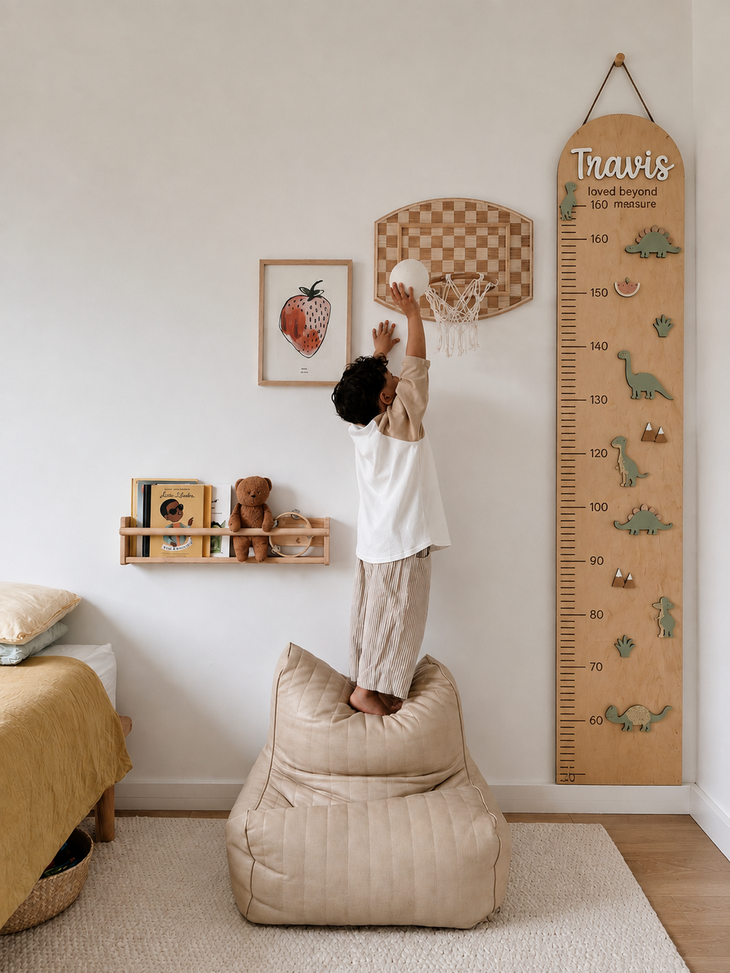 Personalised Wooden Height Chart - Themed