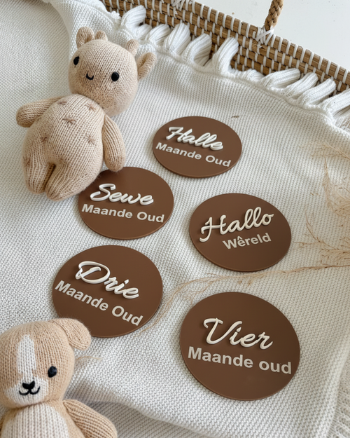 Baby Milestone Disc Set – Acrylic Colour