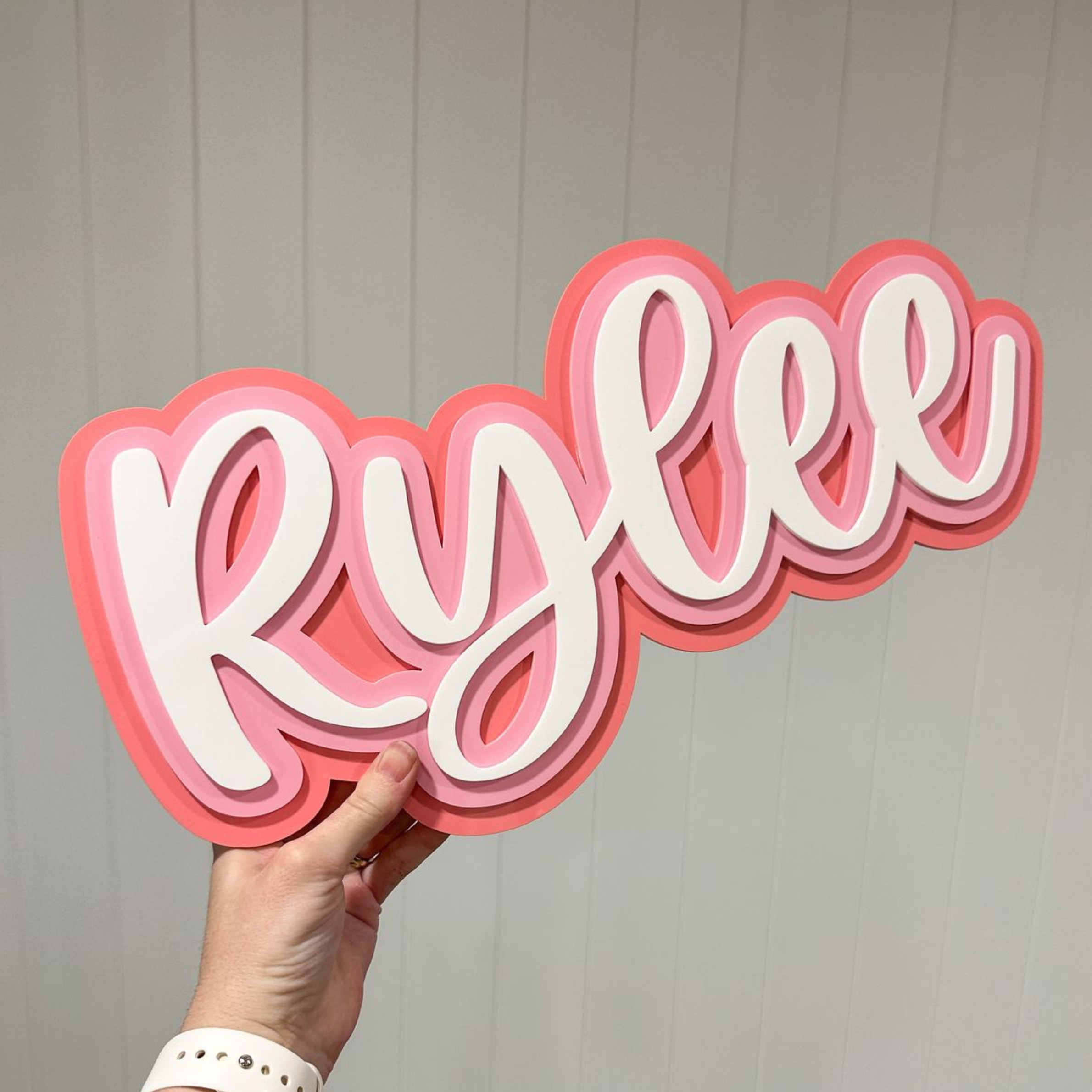 Triple Mounted Name Sign