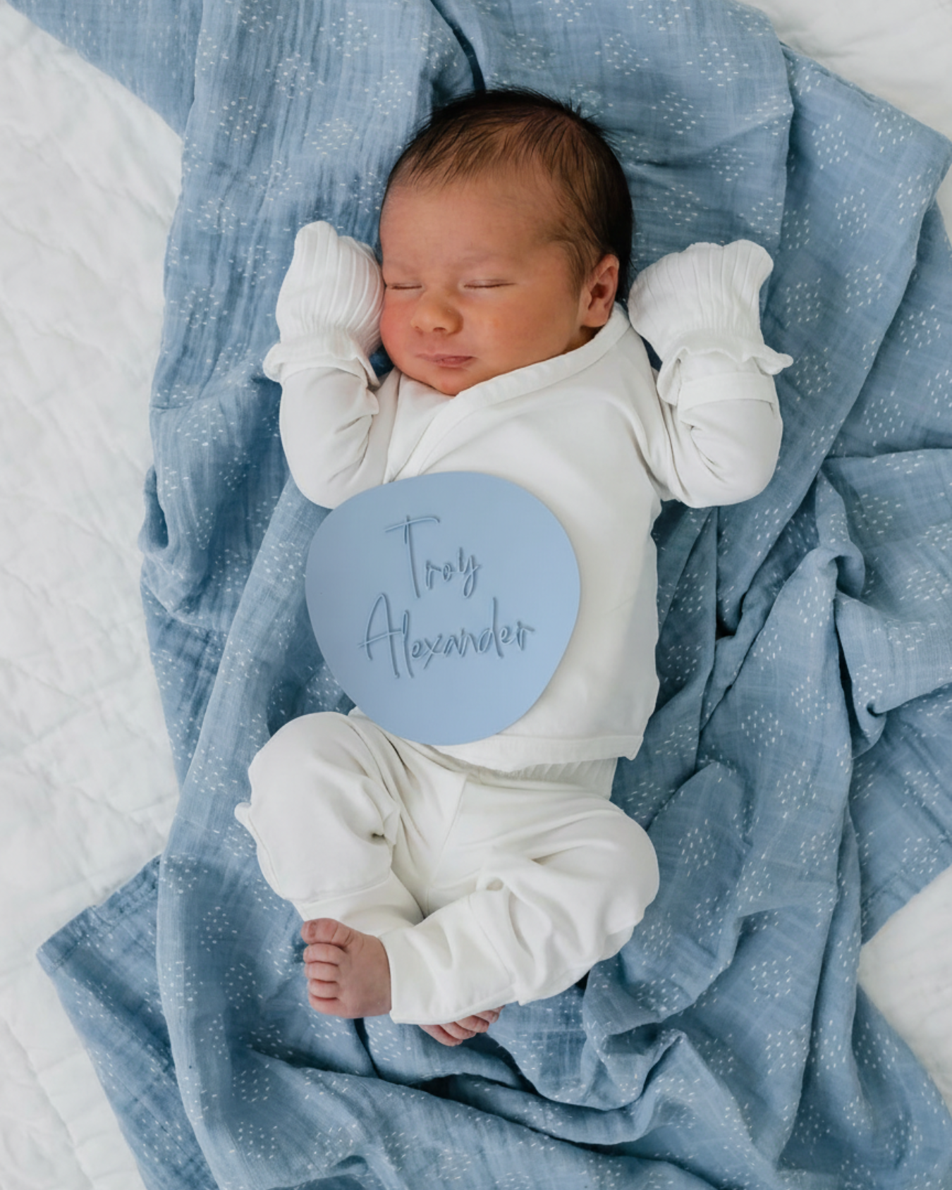 Acrylic Announcement Discs - Double Name