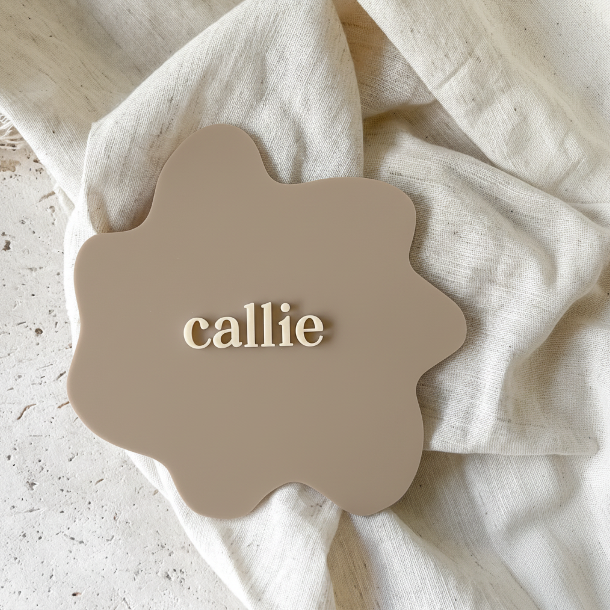 Acrylic Announcement Discs - Single Name