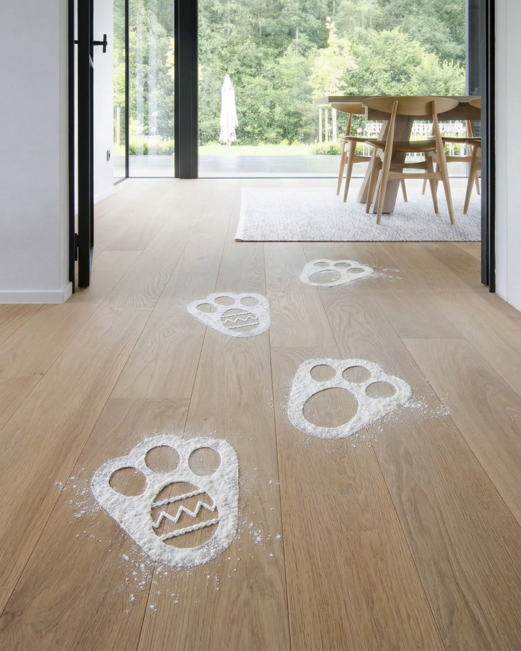 Easter Bunny Paw Print Stencils