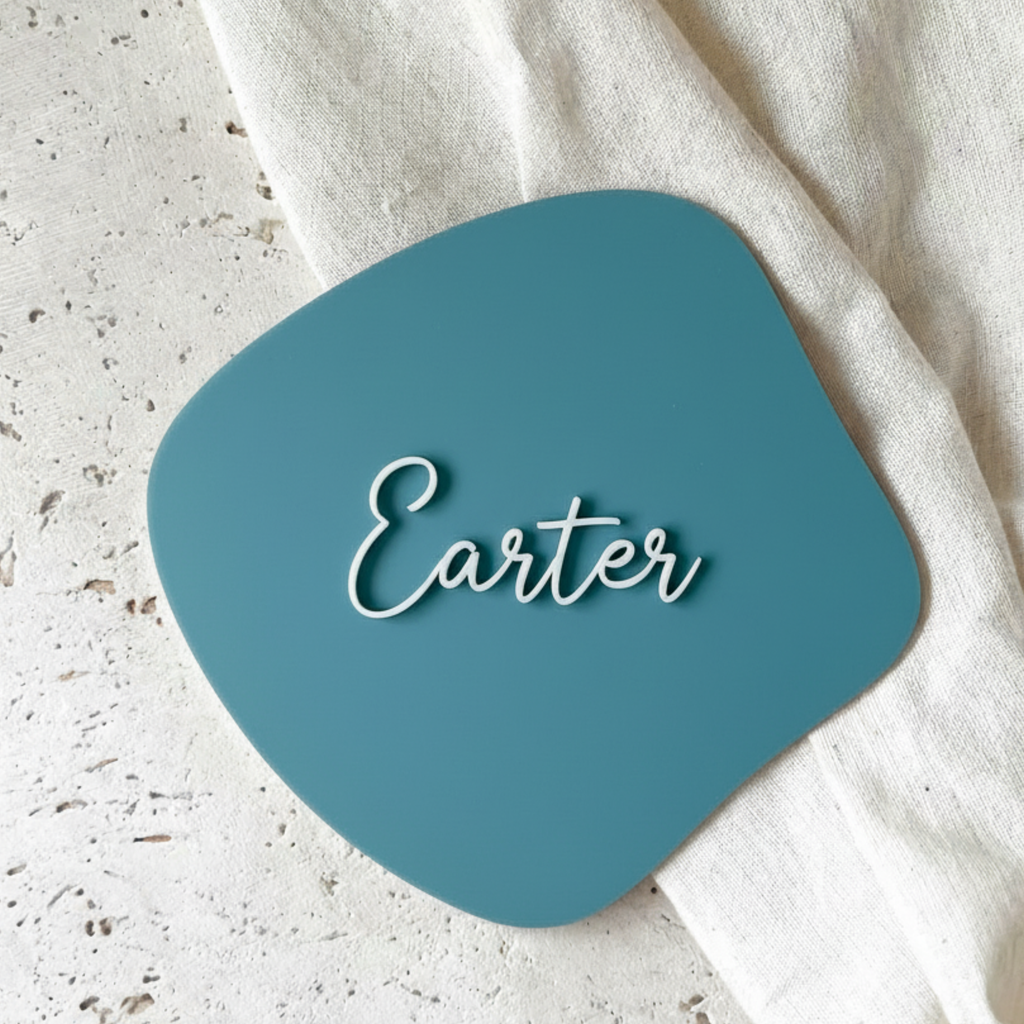 Acrylic Announcement Discs - Single Name