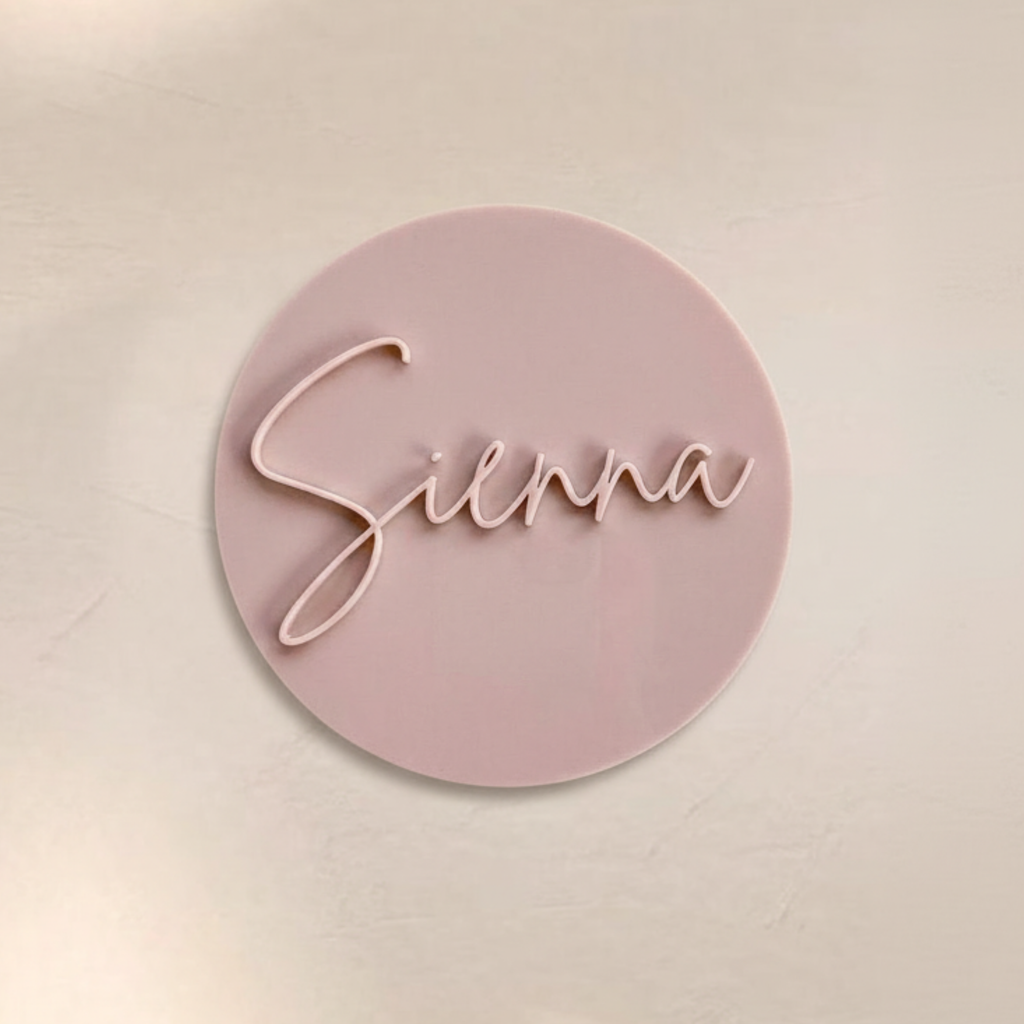 Acrylic Announcement Discs - Single Name