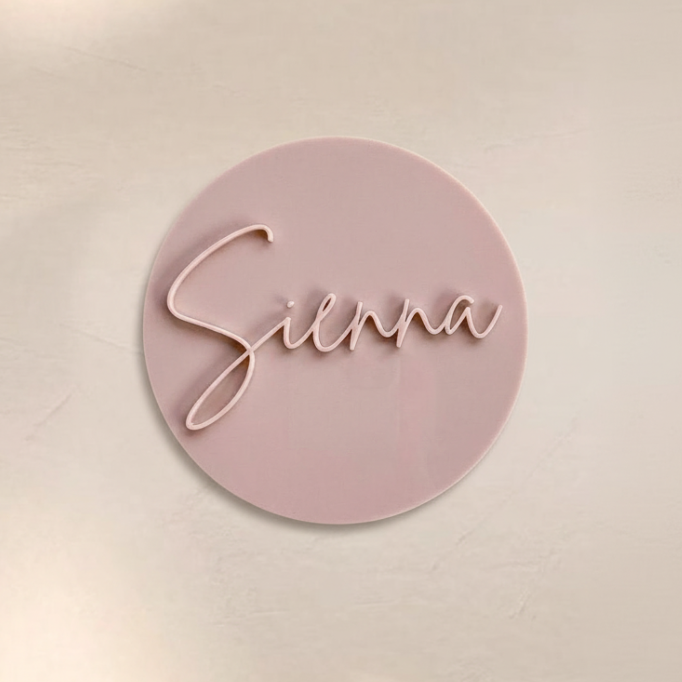 Acrylic Announcement Discs - Single Name