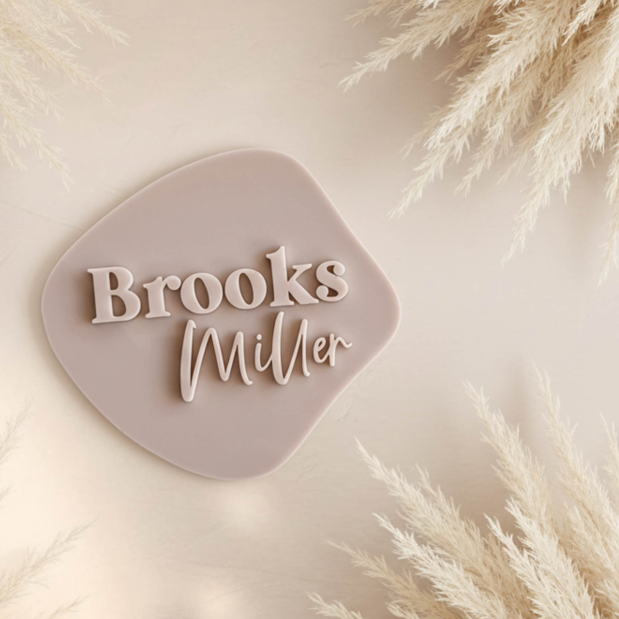 Acrylic Announcement Discs - Double Name