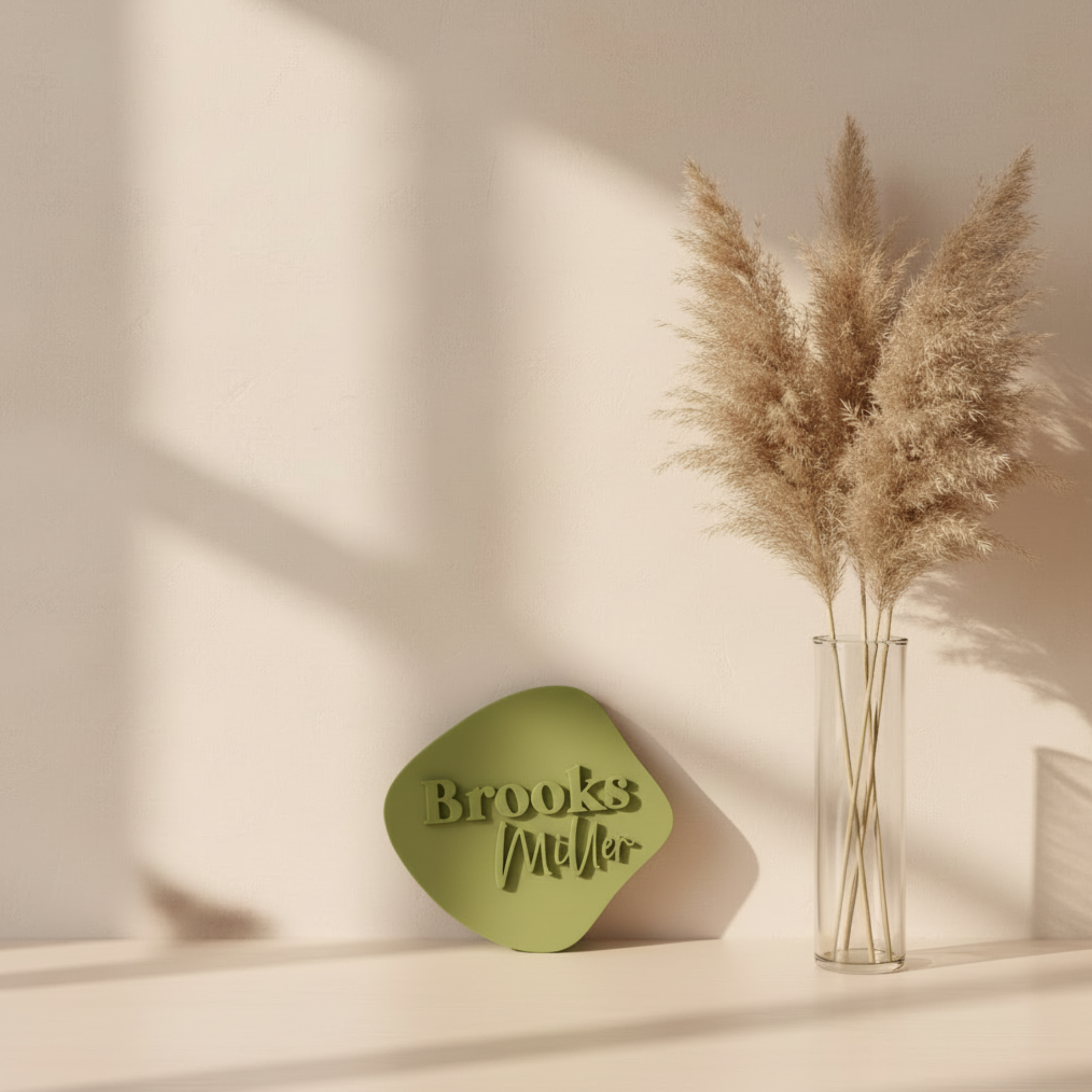 Acrylic Announcement Discs - Double Name