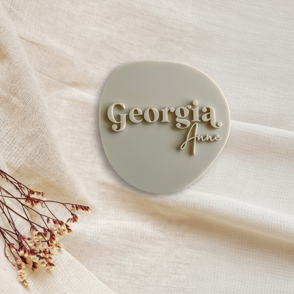 Acrylic Announcement Discs - Double Name