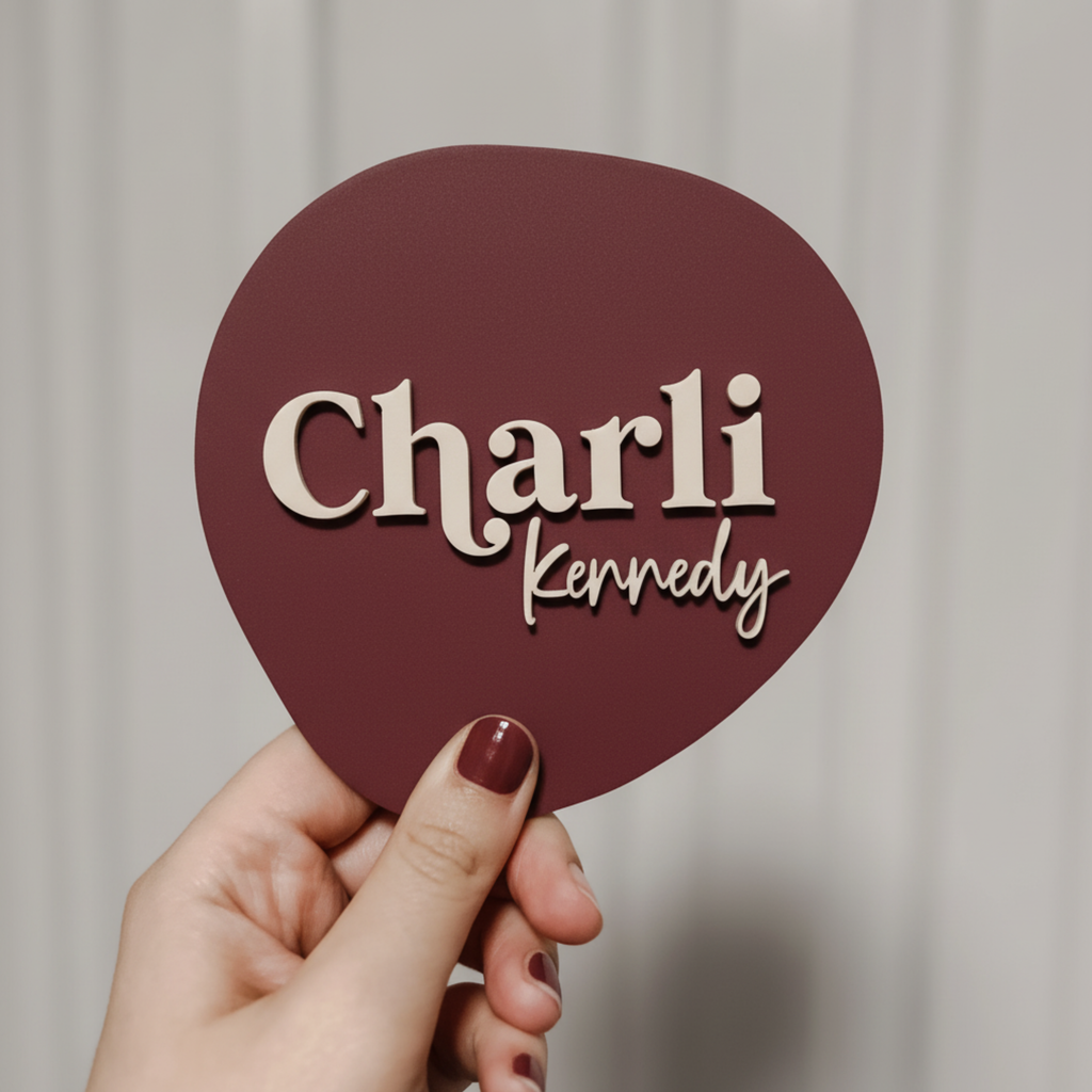 Acrylic Announcement Discs - Double Name