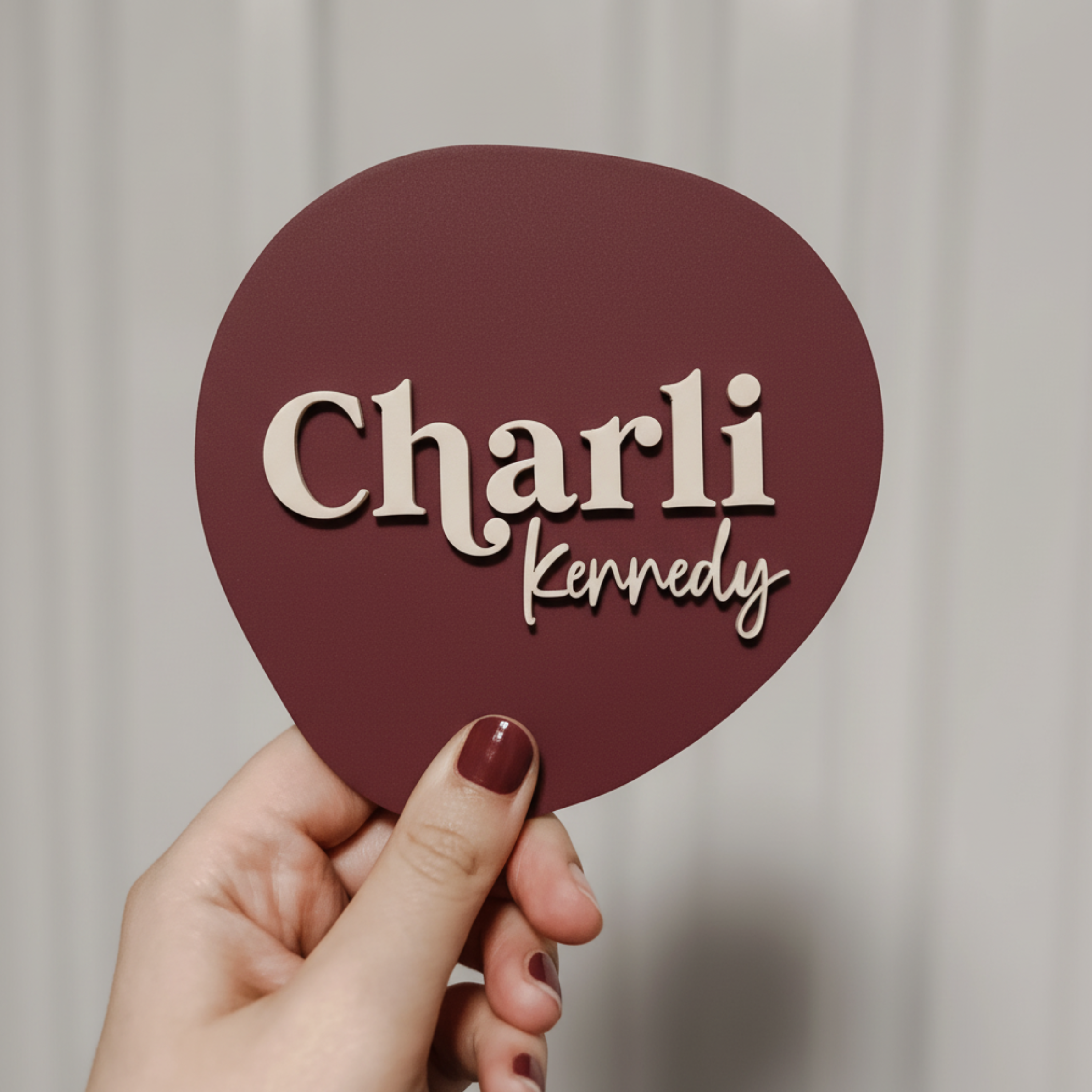 Acrylic Announcement Discs - Double Name