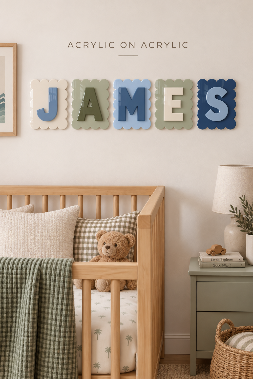 Personalised Scalloped Name Sign