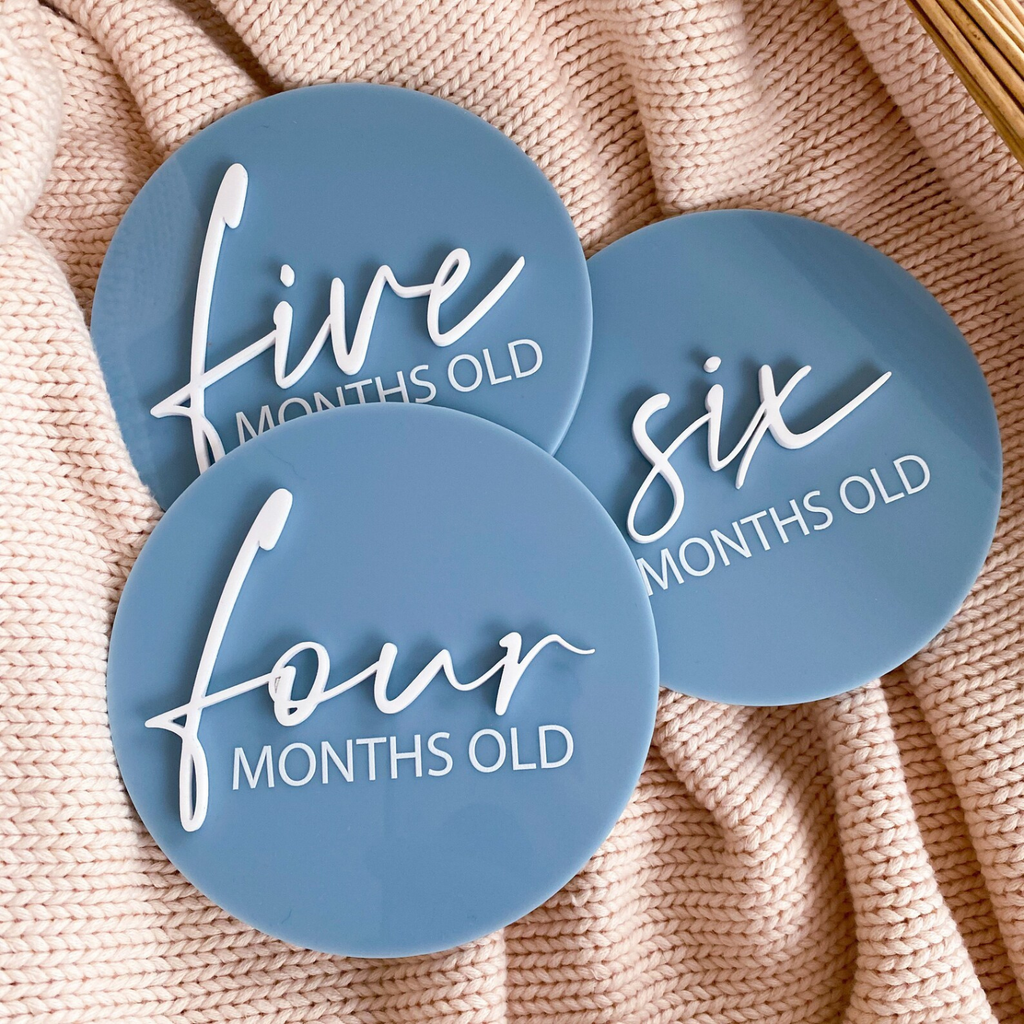 Baby Milestone Disc Set – Acrylic Colour