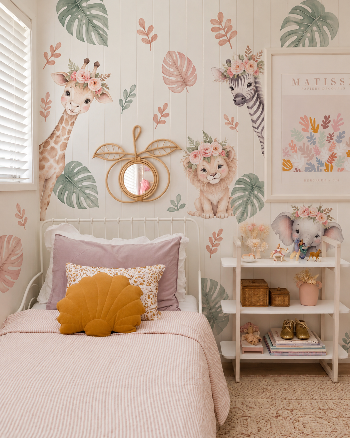 Safari Floral Wall Sticker Set