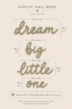 Dream big little one | Layered Acrylic & Wood Wall Sign