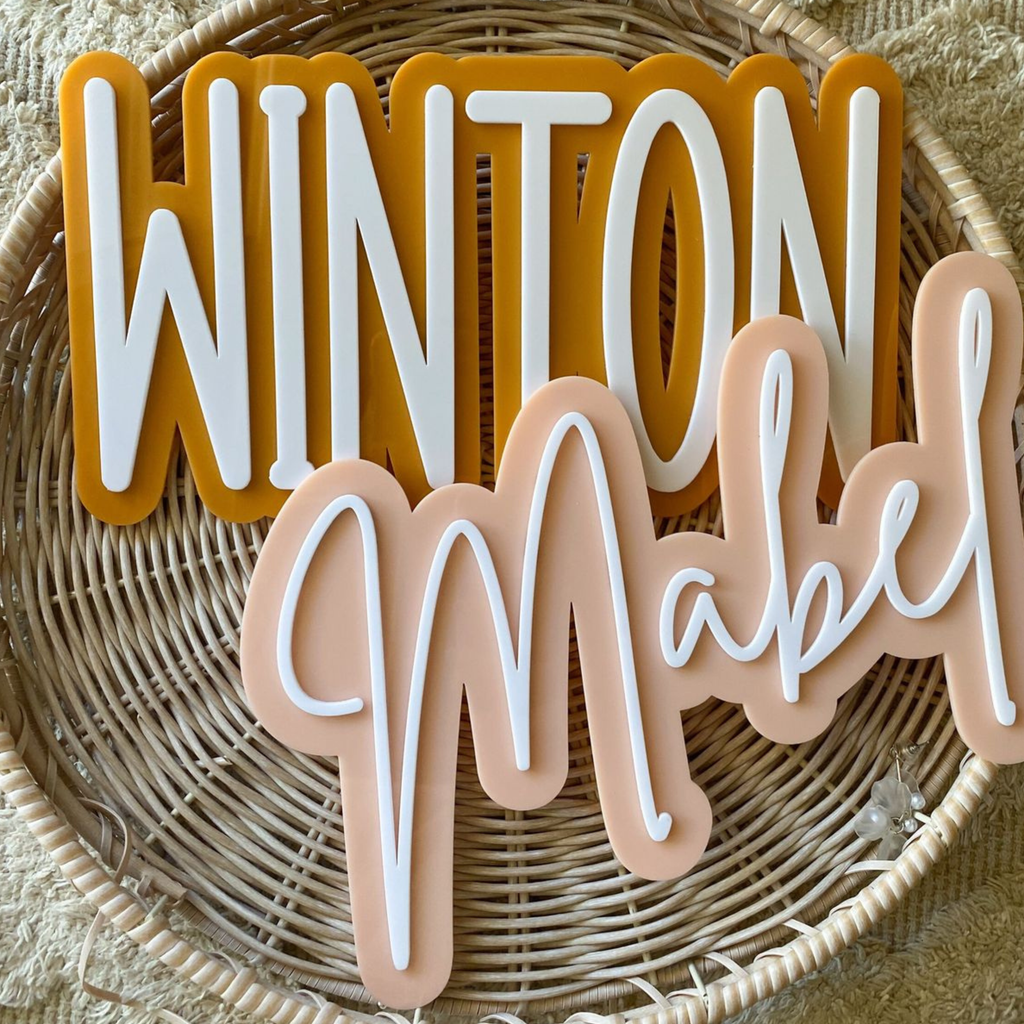 Double Mounted Name Signs