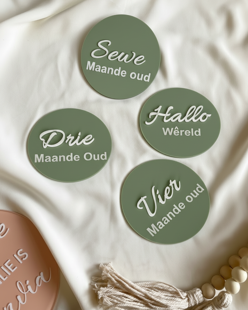 Baby Milestone Disc Set – Acrylic Colour