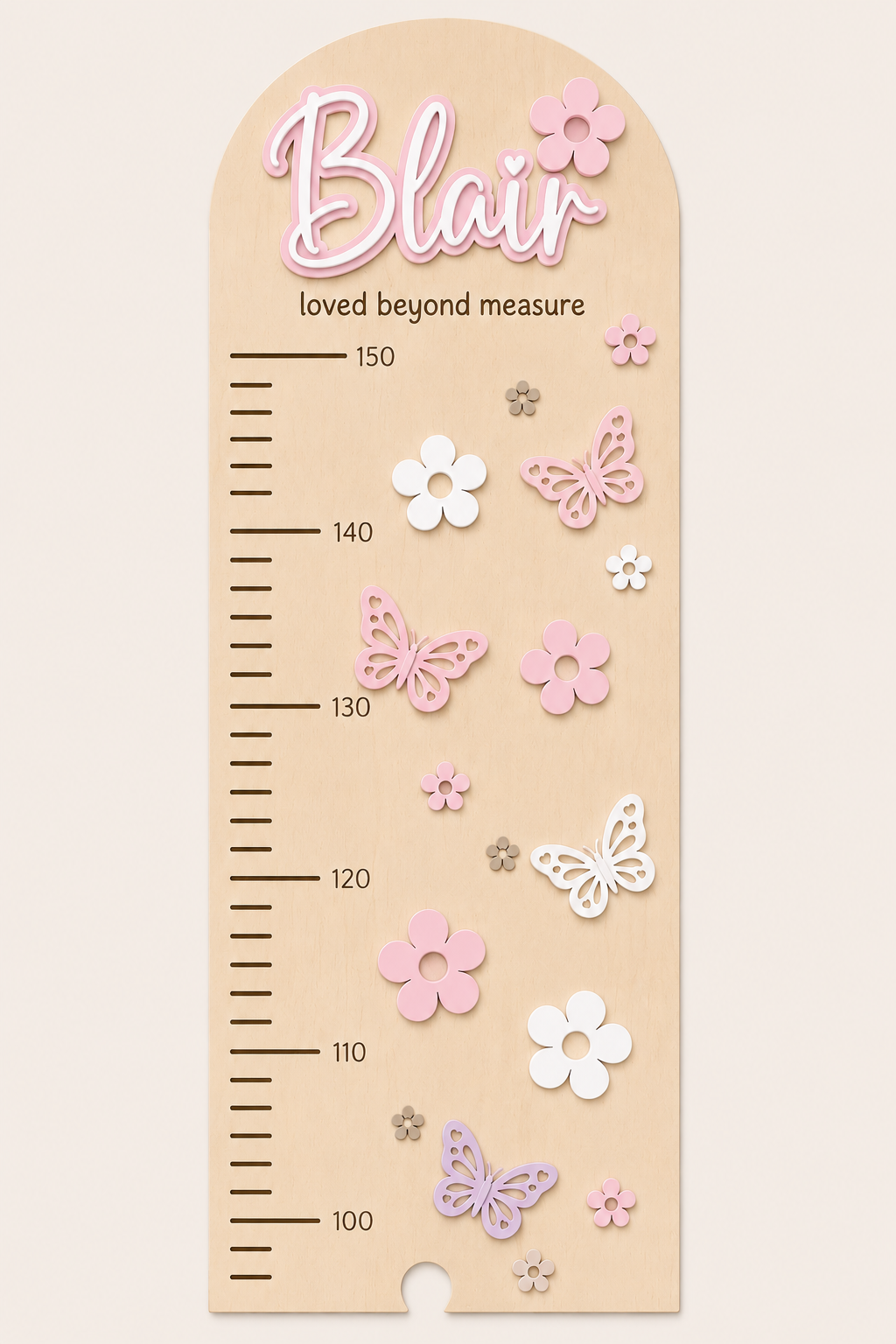 Personalised Wooden Height Chart - Themed