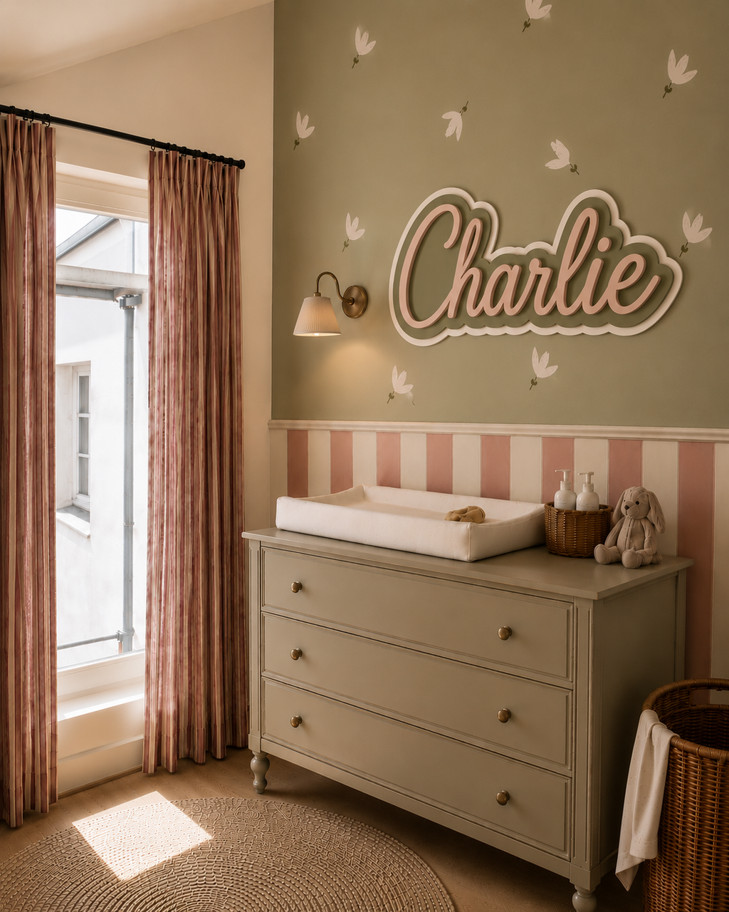Personalized Triple Mounted Name Sign