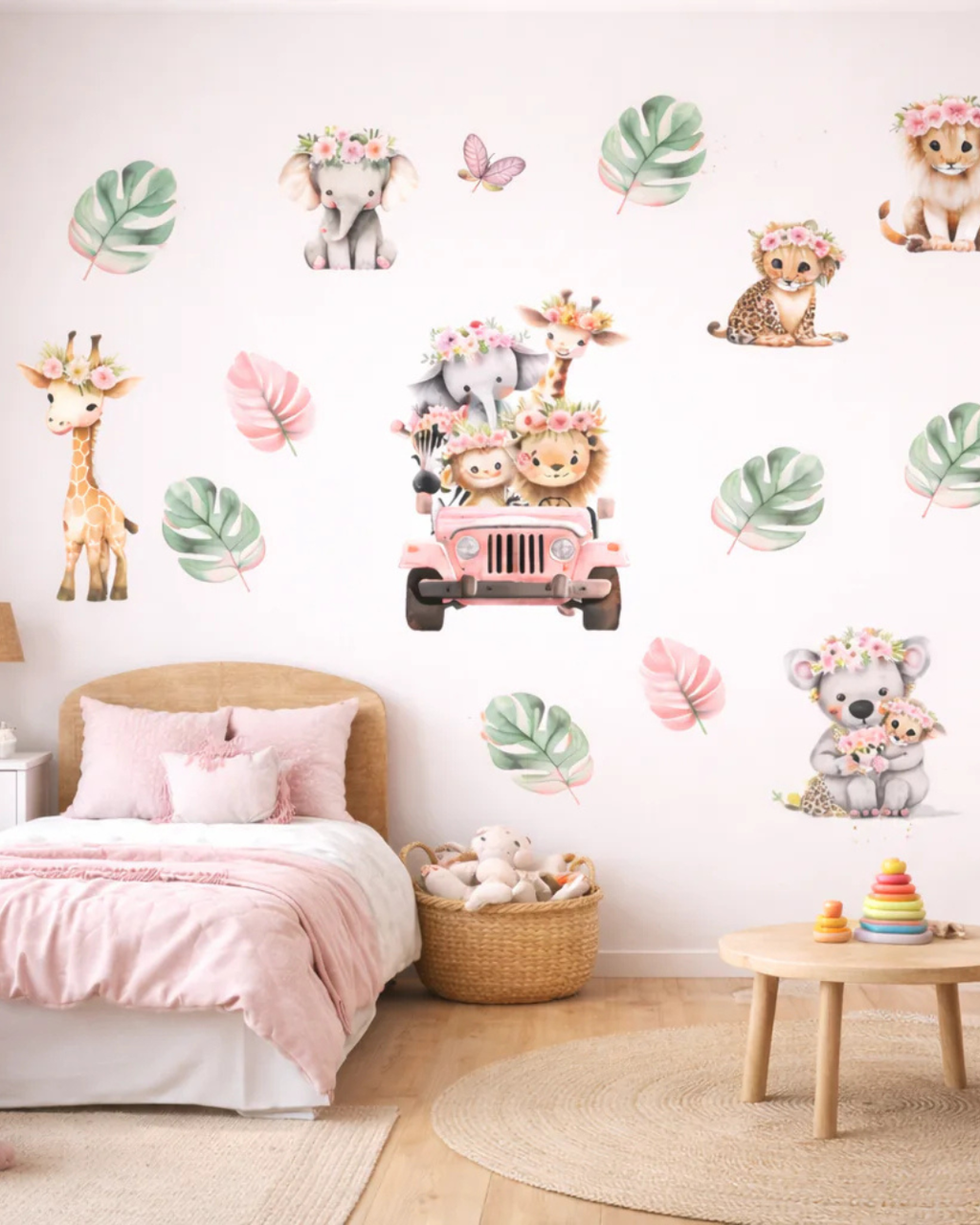 Safari Floral Wall Sticker Set