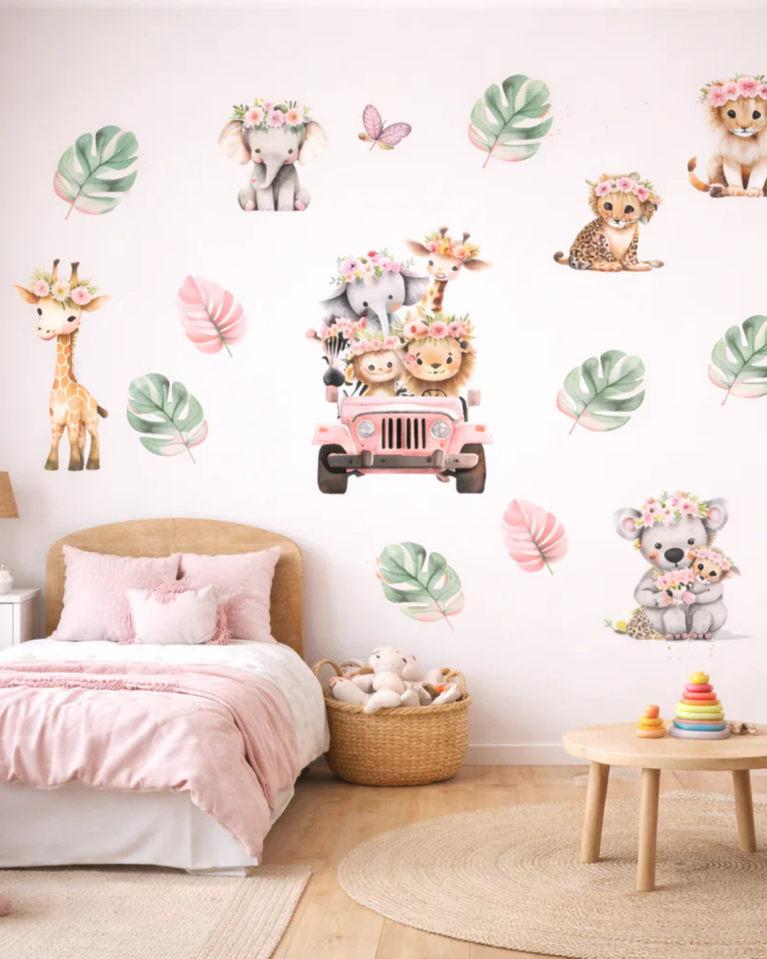 Safari Floral Wall Sticker Set