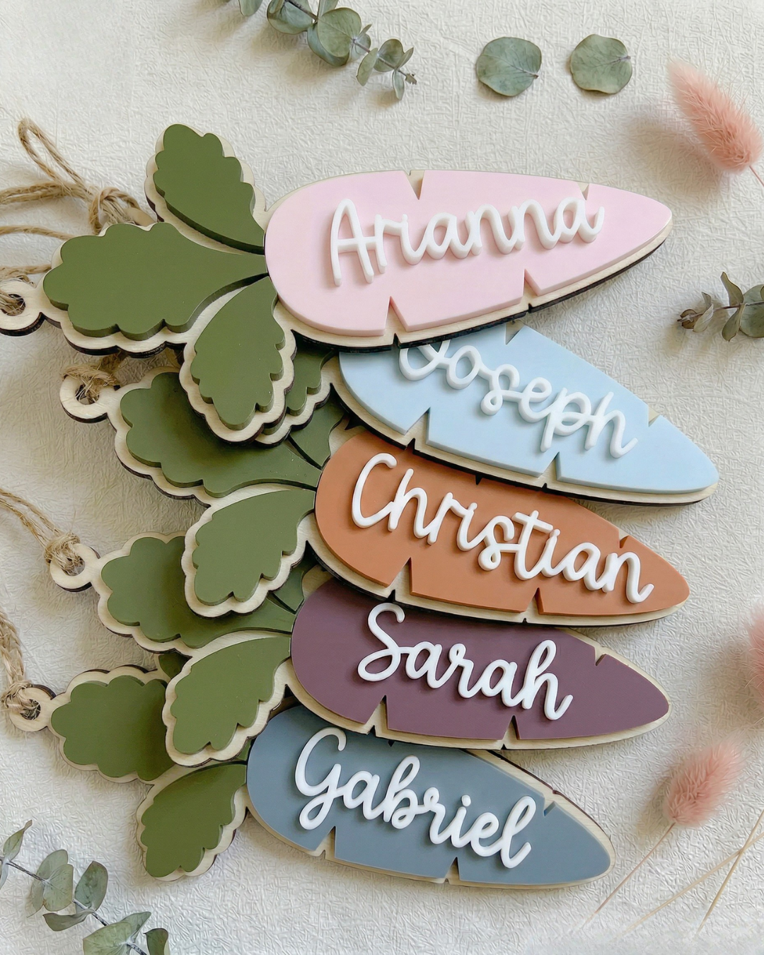 Easter Carrot Name Gift Tag