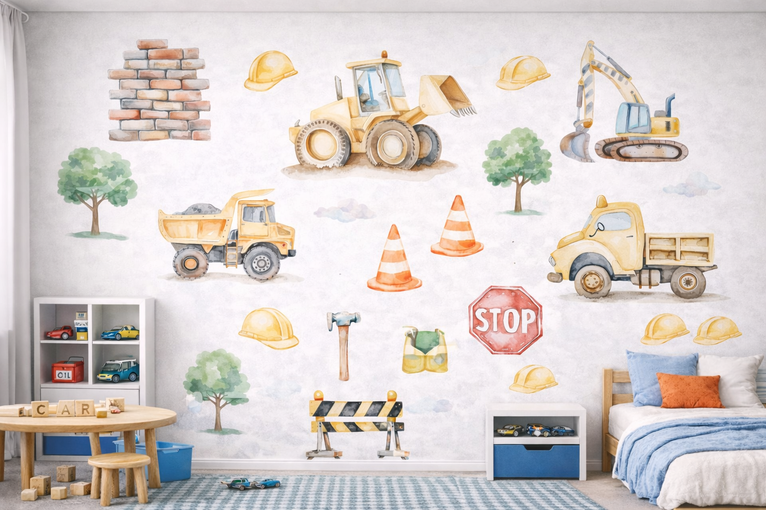 Construction Day Wall Stickers Set