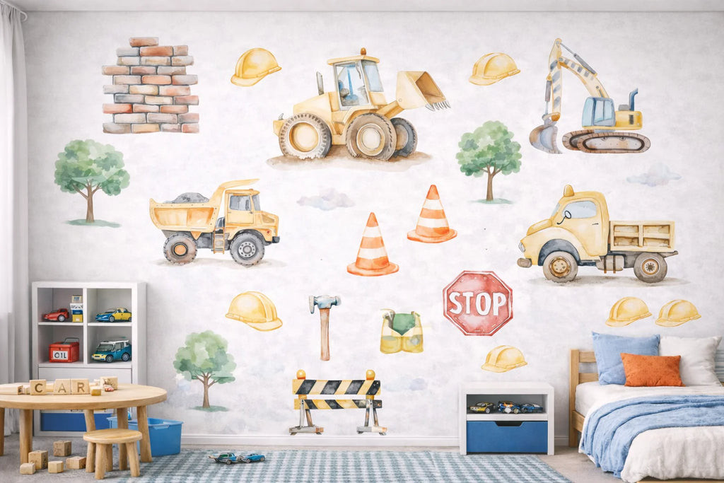 Construction Wall Sticker Set