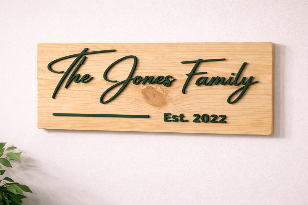 Wooden Personalised Family Sign