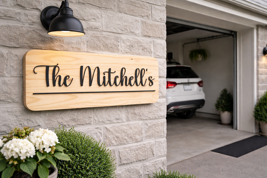 Wooden Personalised Family Sign