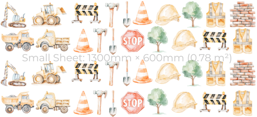 Construction Wall Sticker Set