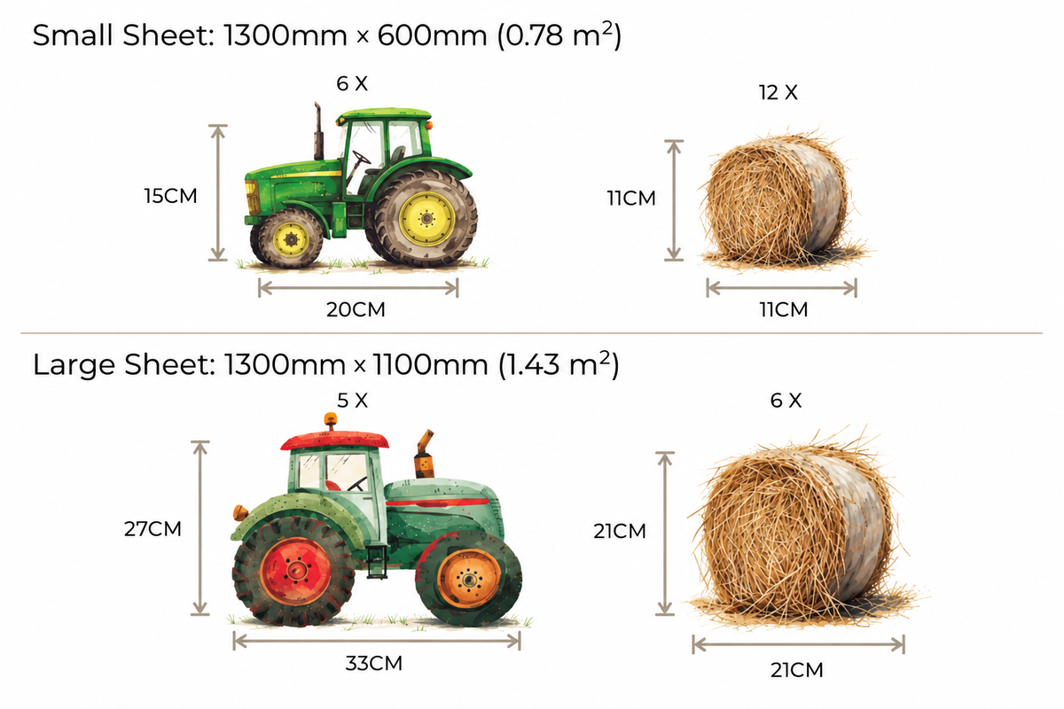 Tractor Farm Wall Sticker Set