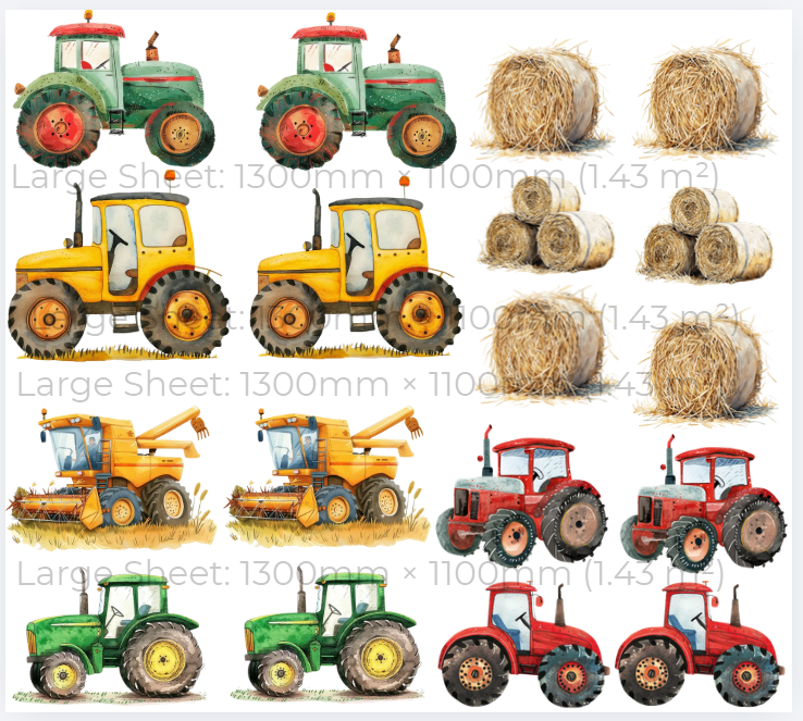 Tractor Farm Wall Sticker Set