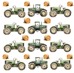 Green Tractor Wall Sticker Set