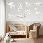 Neutral Safari Wall Sticker Set