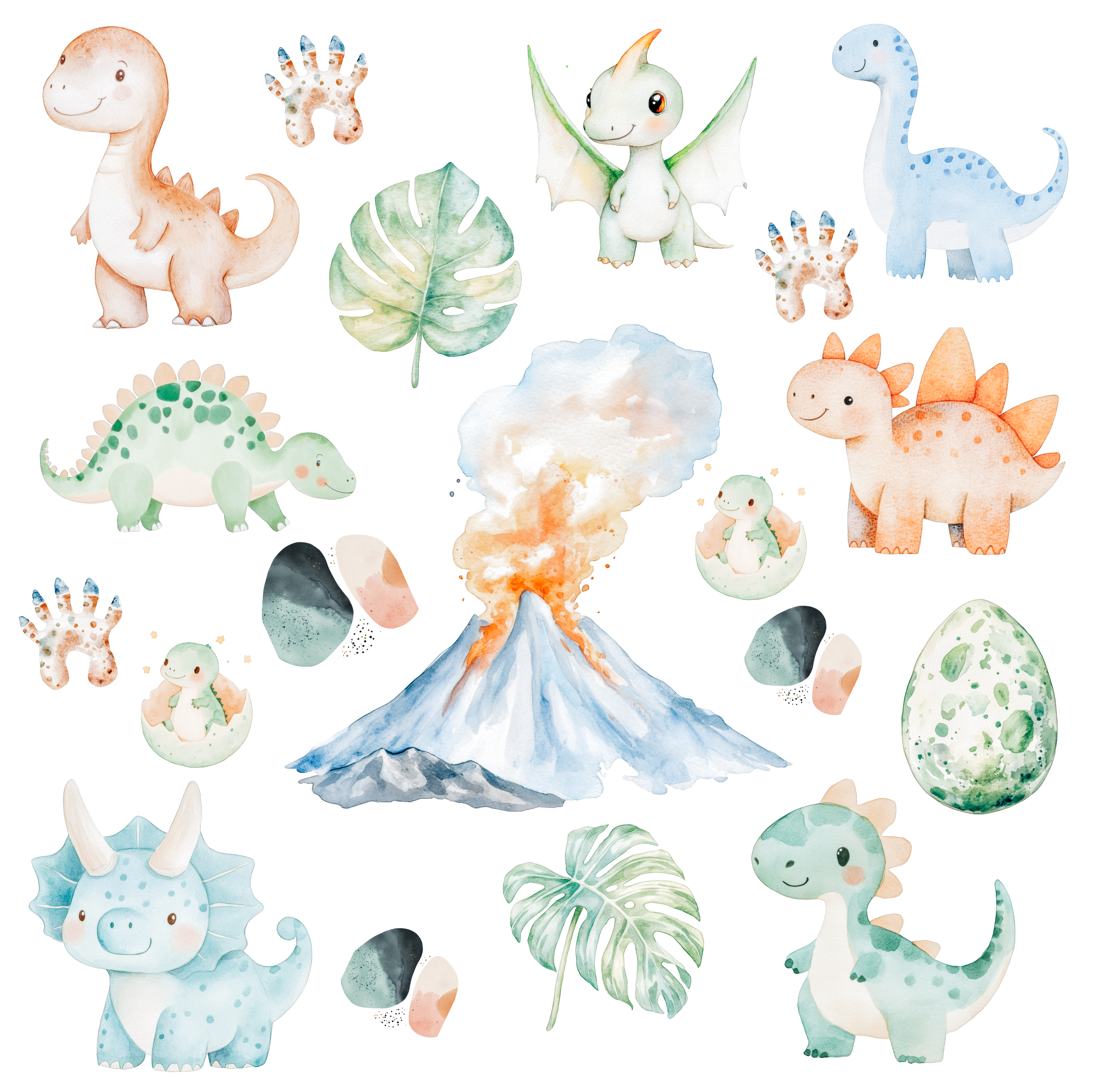 Dino Land Wall Stickers Set
