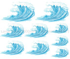 Wave Wall Sticker Set