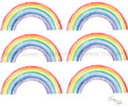 Rainbow Wall Stickers Set