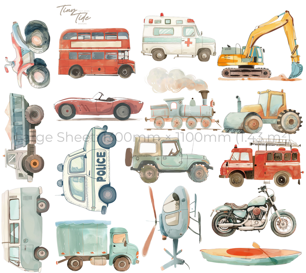 Transport Wall Sticker Set