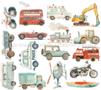 Transport Wall Sticker Set