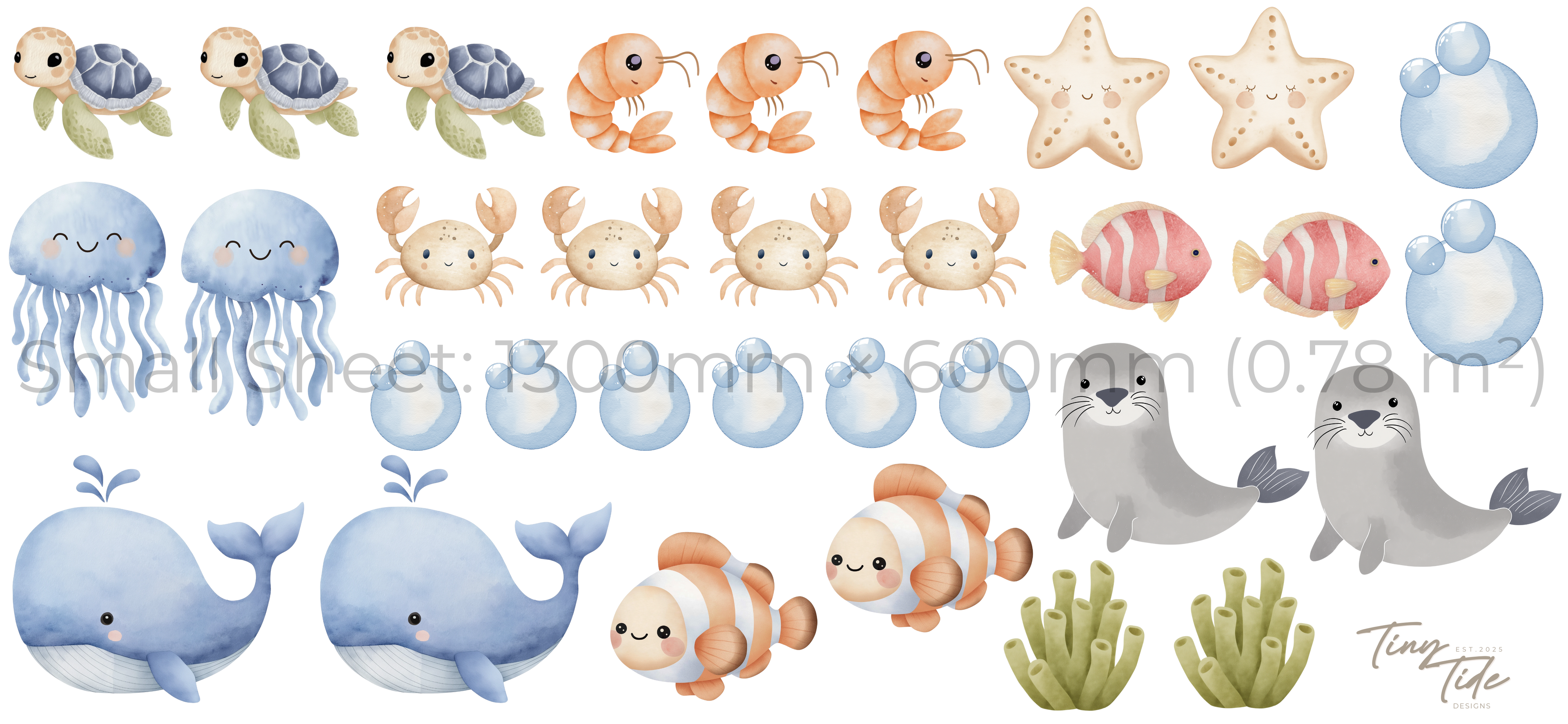 Under The Sea Wall Stickers Set