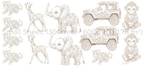 Neutral Safari Wall Sticker Set