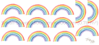 Rainbow Wall Stickers Set