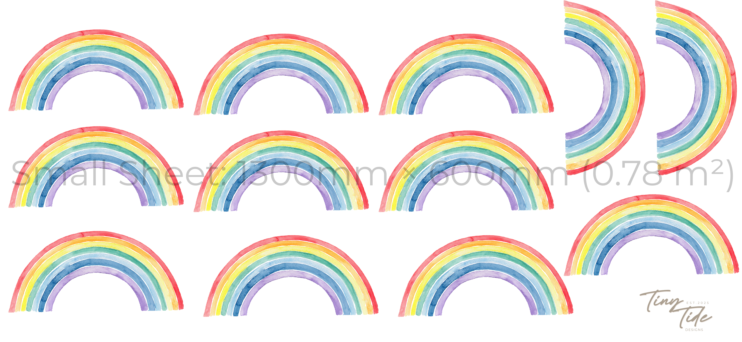 Rainbow Wall Stickers Set