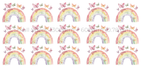 Boho Rainbow with Butterflies Wall Stickers Set