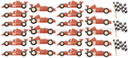 Red Racing Cars Wall Sticker Set