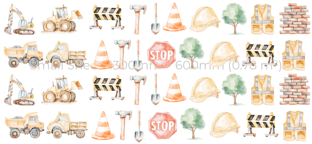 Construction Day Wall Stickers Set