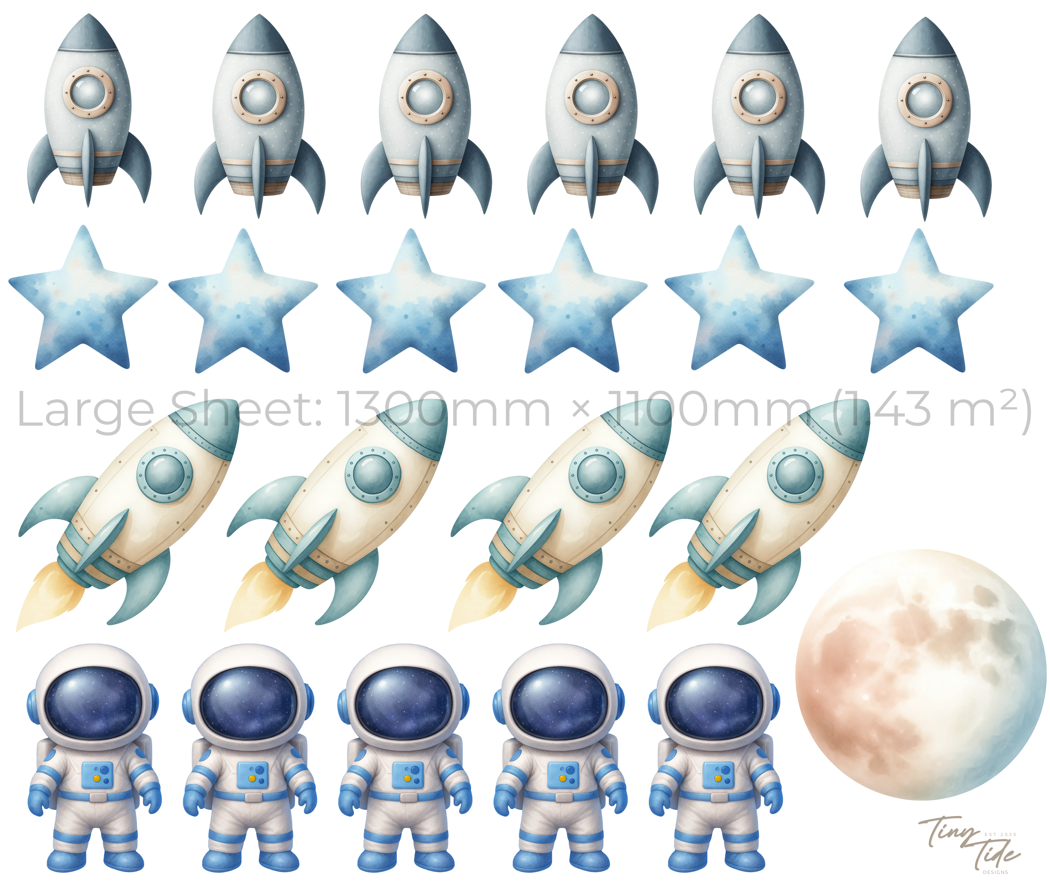 Space Wall Stickers Set